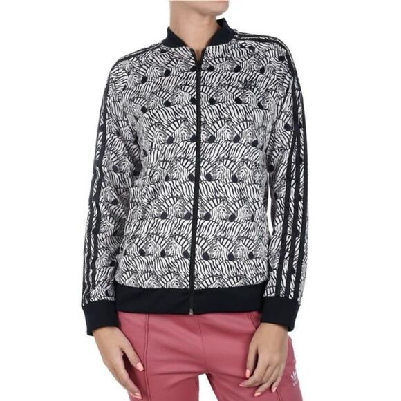 Adidas Originals Youth Superstar Zebra Print Track Jacket - Picture 1 of 5